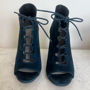 Pour la Victoire Teal Lace-Up Women's Shoes